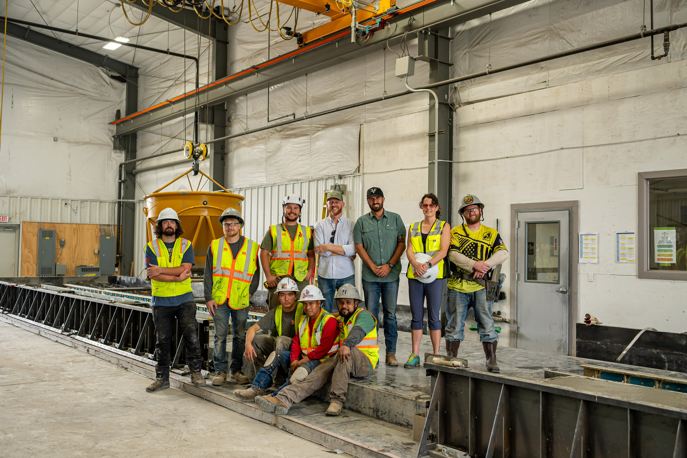 Team photo by Fast Foundations precast concrete manufacturing facility Buena Vista Colorado